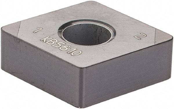 Kennametal - CNGA432 FWMT Grade KB5610 PCBN Turning Insert - TiAlN Finish, 80° Diamond, 1/2" Inscr Circle, 3/16" Thick, 1/32" Corner Radius - Eagle Tool & Supply