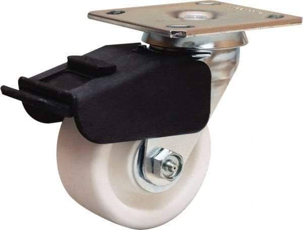 Hamilton - 4" Diam x 2" Wide x 5-5/8" OAH Top Plate Mount Swivel Caster - Polyolefin, 550 Lb Capacity, Delrin Bearing, 4 x 4-1/2" Plate - Eagle Tool & Supply