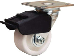 Hamilton - 4" Diam x 2" Wide x 5-5/8" OAH Top Plate Mount Swivel Caster - Polyolefin, 550 Lb Capacity, Delrin Bearing, 4 x 4-1/2" Plate - Eagle Tool & Supply