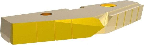 Allied Machine and Engineering - 100mm Diam x 7/16" Thick, Seat Code 7, 144° Included Angle Spade Drill Insert - TiN Coated, High Speed Steel, Series GEN2 T-A - Eagle Tool & Supply