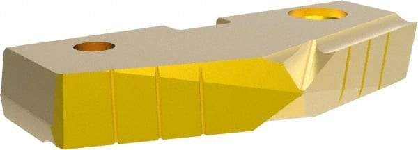Allied Machine and Engineering - 68mm Diam x 7/16" Thick, Seat Code 5, 144° Included Angle Spade Drill Insert - TiN Coated, High Speed Steel, Series GEN2 T-A - Eagle Tool & Supply