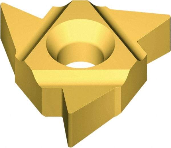 Vargus - 4UER External Right Hand 4 American Buttress Laydown Threading Insert - Grade VKX, TiN Coated Carbide, 12.7mm Inscribed Circle - Eagle Tool & Supply