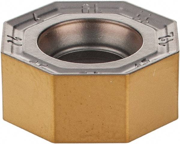Iscar - ONMU050505 MM Grade IC330 Carbide Milling Insert - TiCN/TiN Finish, 0.2047" Thick, 13mm Inscribed Circle, 0.5mm Corner Radius - Eagle Tool & Supply