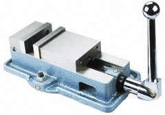 Interstate - 6" Jaw Width, 7-1/2" Jaw Opening Capacity, Horizontal Stationary Machine Vise - Manual Operation, 7,875 Lb Capacity, 1 Station, 17.2" Long x 4.93" High x 1-1/2" Deep, 1-1/2" Jaw Height, Cast Iron - Eagle Tool & Supply