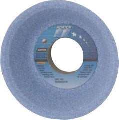 Norton - 4" Diam, 1-1/4" Hole Size, 1-1/2" Overall Thickness, 46 Grit, Type 11 Tool & Cutter Grinding Wheel - Coarse Grade, Ceramic, K Hardness, Vitrified Bond, 5,730 RPM - Eagle Tool & Supply