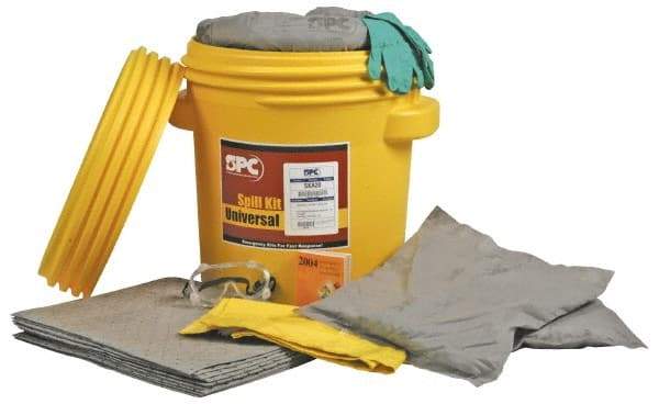 Brady SPC Sorbents - 15 Gal Capacity Oil Only Spill Kit - 20 Gal Polyethylene Lab Pack - Eagle Tool & Supply