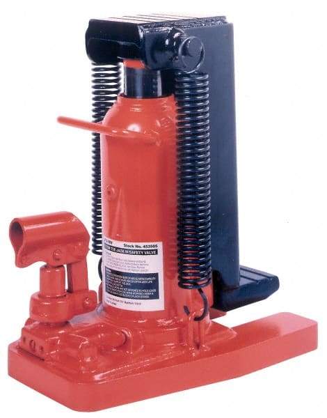 Omega Lift Equipment - 10 Ton Capacity Hydraulic Toe Lift Jack - 1-1/8" to 6-13/16" High, 5-3/4" Piston Stroke - Eagle Tool & Supply