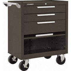 Kennedy - 3 Drawer 1,400 Lb Capacity Steel Tool Roller Cabinet - 27" Wide x 35" High x 18" Deep, Brown - Eagle Tool & Supply