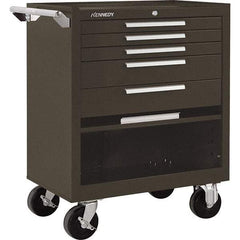 Kennedy - 5 Drawer 1,400 Lb Capacity Steel Tool Roller Cabinet - 29" Wide x 35" High x 20" Deep, Brown - Eagle Tool & Supply