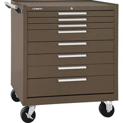 Kennedy - 8 Drawer 1,400 Lb Capacity Steel Tool Roller Cabinet - 34" Wide x 40" High x 20" Deep, Brown - Eagle Tool & Supply