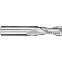 SGS - 3/8", 1" LOC, 3/8" Shank Diam, 2-1/2" OAL, 2 Flute, Solid Carbide Square End Mill - Exact Industrial Supply