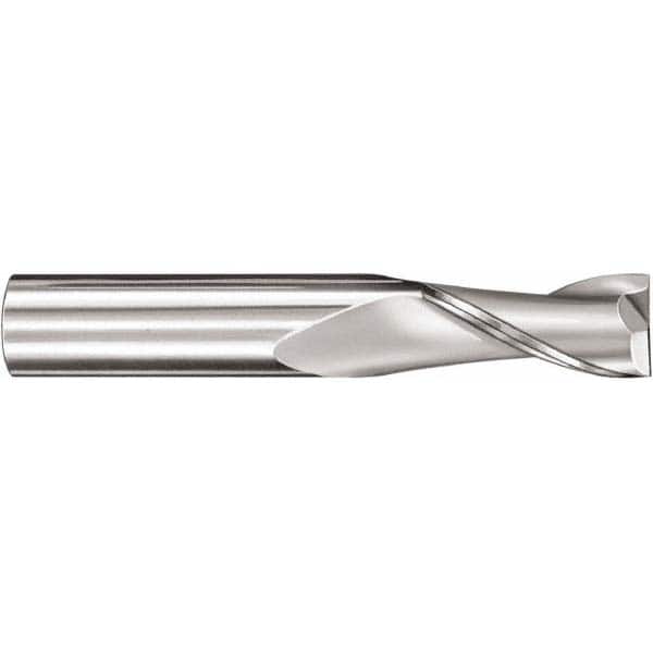 SGS - 5/16", 13/16" LOC, 5/16" Shank Diam, 2-1/2" OAL, 2 Flute, Solid Carbide Square End Mill - Exact Industrial Supply