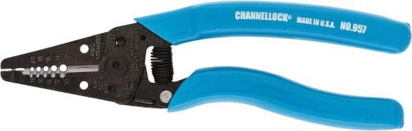 Channellock - 6-1/4" OAL, 20-10 AWG Capacity, Wire Stripper & Cutter - Plastic Cushion Handle - Eagle Tool & Supply