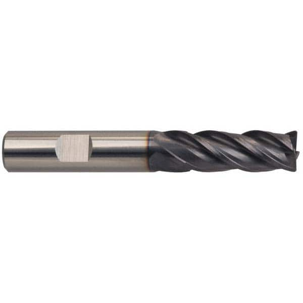 Guhring - 3/8" Diam, 1" Length of Cut, 3/8" Shank Diam, 2-1/2" OAL, 4 Flute Solid Carbide Square End Mill - Eagle Tool & Supply