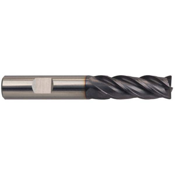 Guhring - 10mm, 30mm LOC, 10mm Shank Diam, 80mm OAL, 4 Flute, Solid Carbide Square End Mill - Eagle Tool & Supply