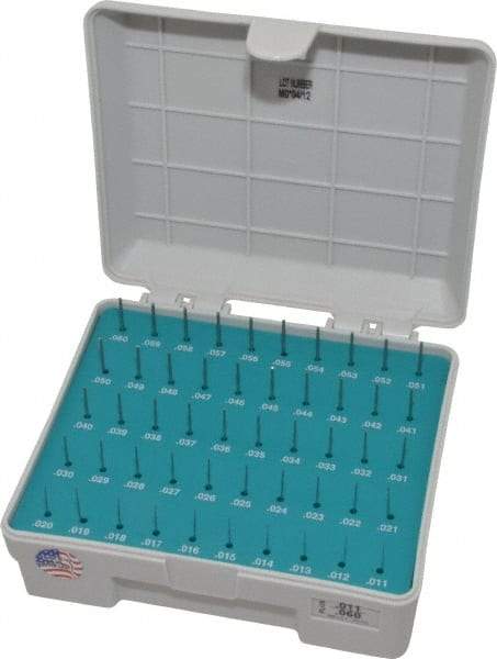 Meyer Gage - 50 Piece, 0.011-0.06 Inch Diameter Plug and Pin Gage Set - Plus 0.0001 Inch Tolerance, Class Z - Eagle Tool & Supply