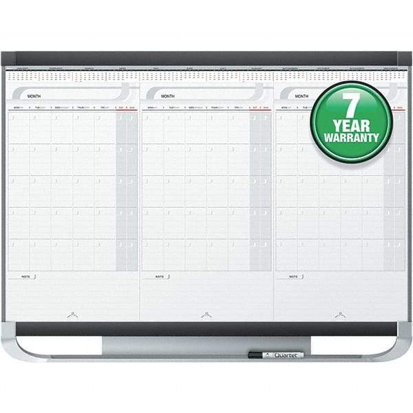 Quartet - 24" High x 36" Wide Dry Erase - Fiberboard/Plastic Frame, Includes Dry-Erase Marker & Mounting Kit - Eagle Tool & Supply