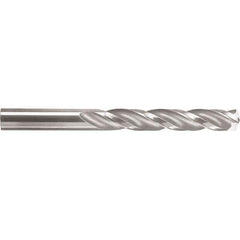 SGS - 20mm 150° Spiral Flute Solid Carbide Screw Machine Drill Bit - TiCN Finish, Right Hand Cut, 66mm Flute Length, 131mm OAL, Standard Point, Straight Shank - Eagle Tool & Supply