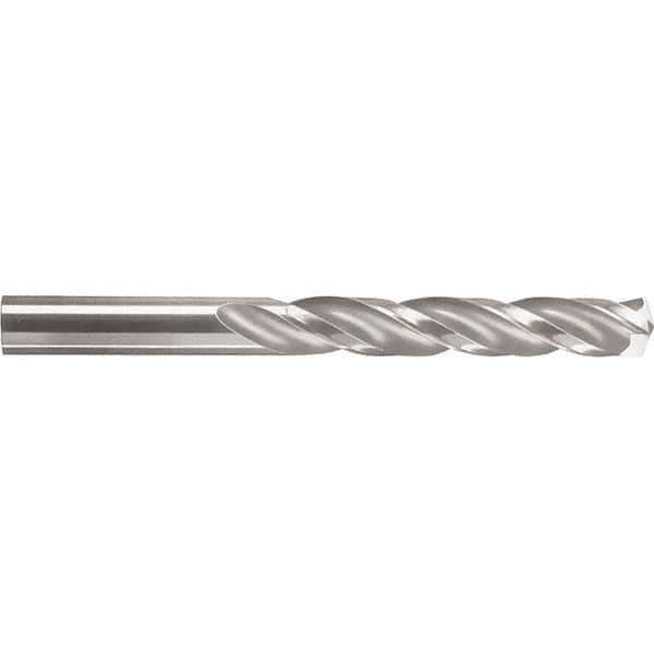 SGS - 12mm 150° Spiral Flute Solid Carbide Screw Machine Drill Bit - TiCN Finish, Right Hand Cut, 51mm Flute Length, 102mm OAL, Standard Point, Straight Shank - Eagle Tool & Supply