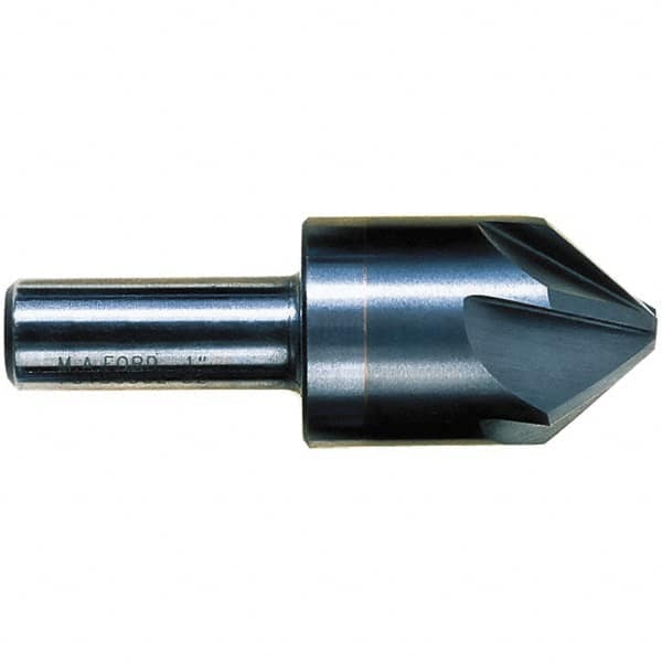 1/4″ Head Diam, 1/4″ Shank Diam, 6 Flute 100° Solid Carbide Countersink 2″ OAL