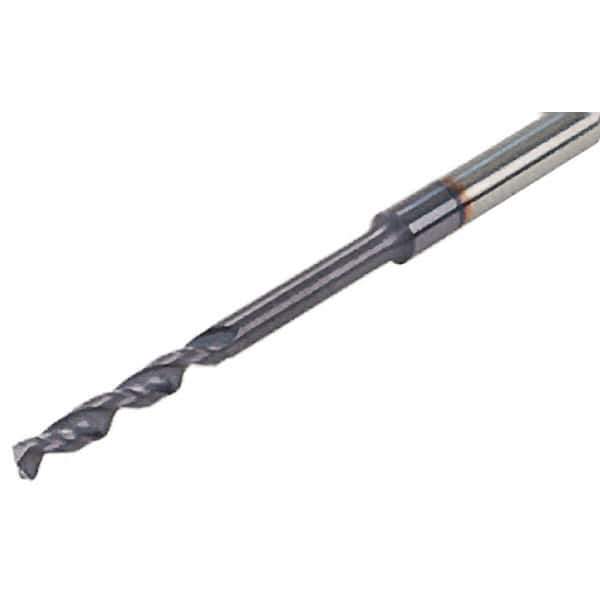 Iscar - 2.2mm 140° Solid Carbide Jobber Drill - TiAlN Finish, Right Hand Cut, Spiral Flute, Straight Shank, 60mm OAL, Standard Point - Eagle Tool & Supply
