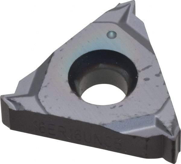 Kennametal - 16ER External Right Hand 16 UN Laydown Threading Insert - Grade KC5025, TiAlN Coated Carbide, 9.53mm Inscribed Circle - Eagle Tool & Supply