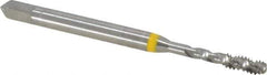 Guhring - #4-40 UNC 3 Flute 2B Modified Bottoming Spiral Flute Tap - Cobalt, Bright Finish, 1.882" OAL, Right Hand Flute, Right Hand Thread, Series 3904 - Exact Industrial Supply
