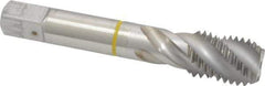 Guhring - 3/4-10 UNC 4 Flute 2B Modified Bottoming Spiral Flute Tap - Cobalt, Bright Finish, 4-1/4" OAL, Right Hand Flute, Right Hand Thread, Series 3904 - Eagle Tool & Supply