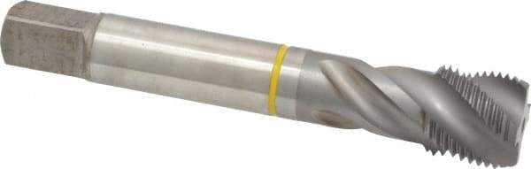 Guhring - 3/4-16 UNF 4 Flute 2B Modified Bottoming Spiral Flute Tap - Cobalt, Bright Finish, 4.252" OAL, Right Hand Flute, Right Hand Thread, Series 3905 - Eagle Tool & Supply
