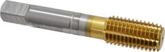 Guhring - 3/4-10 UNC 2BX H12/H13 Thread Limit Modified Bottoming Thread Forming Tap - Cobalt, TiN Finish, 4-1/4" OAL, Right Hand Thread, Series 3940 - Eagle Tool & Supply