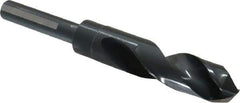 Chicago-Latrobe - 27/32" Drill, 118° Point, High Speed Steel Silver Deming & Reduced Shank Drill Bit - Oxide Finish, 6" OAL, Flats on Shank, 3-1/8" Flute Length, Right Hand Cut, Split Point, Spiral Flute, Regular Spiral - Eagle Tool & Supply