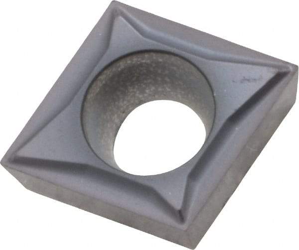 Kennametal - CCGT32.50 LF Grade KC5025 Carbide Turning Insert - TiAlN Finish, 80° Diamond, 3/8" Inscr Circle, 5/32" Thick, 0.0039" Corner Radius - Eagle Tool & Supply