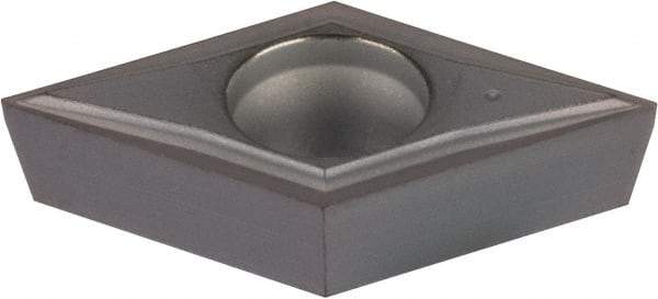 Kennametal - DCGT32.50 LF Grade KC5025 Carbide Turning Insert - TiAlN Finish, 55° Diamond, 3/8" Inscr Circle, 5/32" Thick, 0.0039" Corner Radius - Eagle Tool & Supply