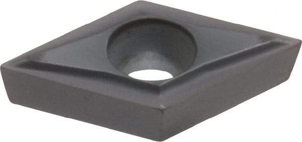 Kennametal - DCGT21.50 LF Grade KC5010 Carbide Turning Insert - TiAlN Finish, 55° Diamond, 1/4" Inscr Circle, 3/32" Thick, 0.0039" Corner Radius - Eagle Tool & Supply