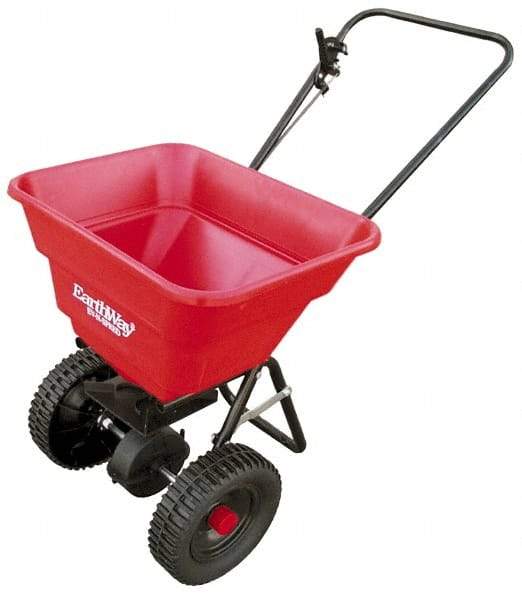 Made in USA - 80 Lb Polyethylene Walk Behind Broadcast Landscape Spreader - 10" Wheels - Eagle Tool & Supply