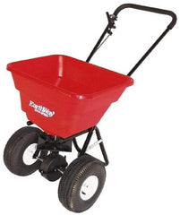 Made in USA - 80 Lb Polyethylene Walk Behind Broadcast Landscape Spreader - 10" Pneumatic Wheels - Eagle Tool & Supply