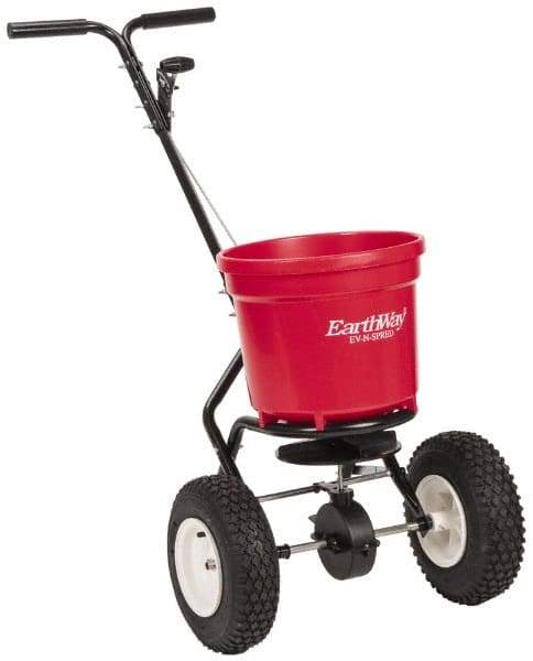 Made in USA - 50 Lb Polyethylene Walk Behind Broadcast Landscape Spreader - 13" Wheels - Eagle Tool & Supply