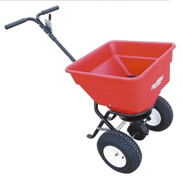 Made in USA - 100 Lb Polyethylene Walk Behind Broadcast Landscape Spreader - 13" Wheels - Eagle Tool & Supply