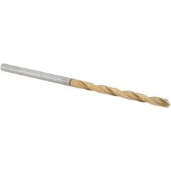 Guhring - 3/32" 118° High Speed Steel Jobber Drill - TiN Finish, Right Hand Cut, Spiral Flute, Straight Shank, 57mm OAL, Standard Point - Eagle Tool & Supply