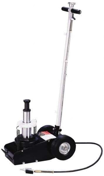 Omega Lift Equipment - 35 Ton Capacity Dual Stage Air Actuated Truck Jack - 8 to 19-1/2" High - Eagle Tool & Supply