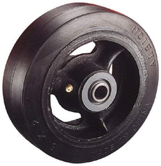 Albion - 5 Inch Diameter x 2 Inch Wide, Solid Rubber Caster Wheel - 400 Lb. Capacity, 2-3/16 Inch Hub Length, 1/2 Inch Axle Diameter, Roller Bearing - Eagle Tool & Supply