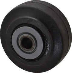 Albion - 3-1/4 Inch Diameter x 1-1/2 Inch Wide, Solid Rubber Caster Wheel - 140 Lb. Capacity, 1-5/8 Inch Hub Length, 1/2 Inch Axle Diameter, Roller Bearing - Eagle Tool & Supply