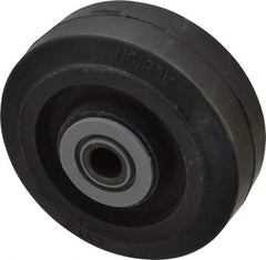 Albion - 4 Inch Diameter x 1-1/2 Inch Wide, Solid Rubber Caster Wheel - 250 Lb. Capacity, 1-5/8 Inch Hub Length, 1/2 Inch Axle Diameter, Roller Bearing - Eagle Tool & Supply