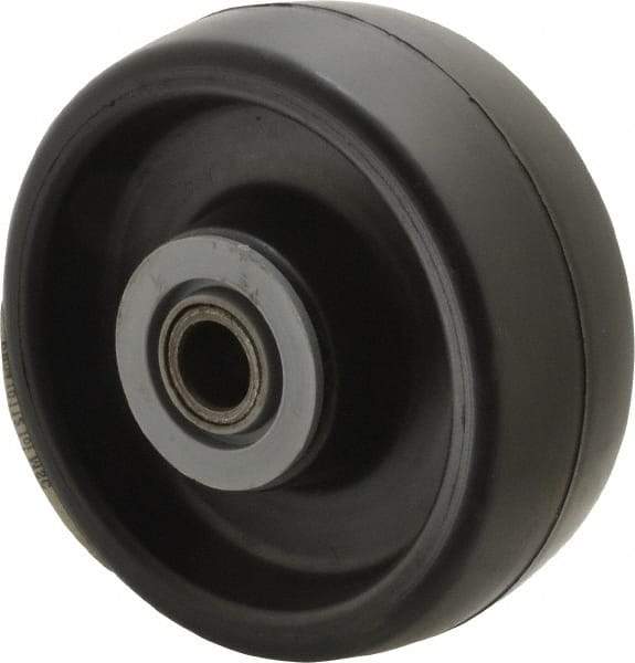 Albion - 4 Inch Diameter x 1-1/2 Inch Wide, Polyolefin Caster Wheel - 400 Lb. Capacity, 1-5/8 Inch Hub Length, 1/2 Inch Axle Diameter, Roller Bearing - Eagle Tool & Supply