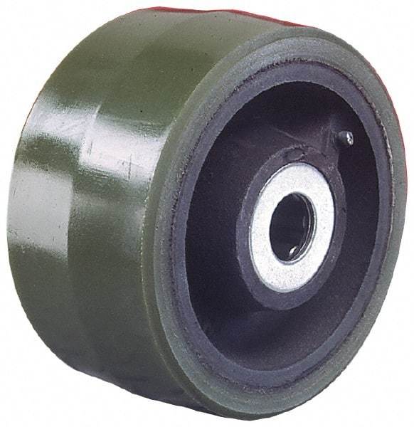 Albion - 6 Inch Diameter x 2-1/2 Inch Wide, Polyurethane Caster Wheel - 1,620 Lb. Capacity, 3-1/4 Inch Hub Length, 1-1/4 Inch Axle Diameter, Roller Bearing - Eagle Tool & Supply