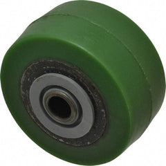 Albion - 3-1/4 Inch Diameter x 1-5/8 Inch Wide, Polyurethane Caster Wheel - 420 Lb. Capacity, 1-7/8 Inch Hub Length, 1/2 Inch Axle Diameter, Roller Bearing - Eagle Tool & Supply