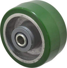 Albion - 4 Inch Diameter x 2 Inch Wide, Polyurethane Caster Wheel - 700 Lb. Capacity, 2-7/16 Inch Hub Length, 1/2 Inch Axle Diameter, Roller Bearing - Eagle Tool & Supply