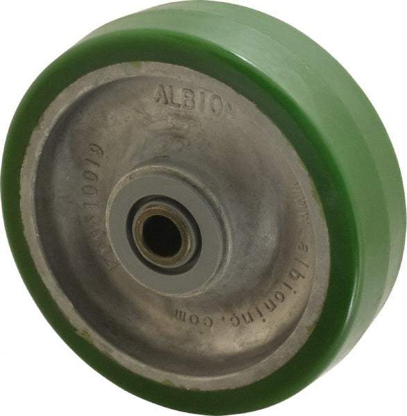 Albion - 5 Inch Diameter x 1-1/2 Inch Wide, Polyurethane Caster Wheel - 720 Lb. Capacity, 1-7/8 Inch Hub Length, 1/2 Inch Axle Diameter, Roller Bearing - Eagle Tool & Supply