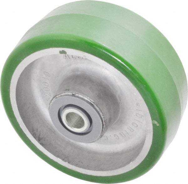 Albion - 5 Inch Diameter x 2 Inch Wide, Polyurethane Caster Wheel - 1,050 Lb. Capacity, 2-7/16 Inch Hub Length, 1/2 Inch Axle Diameter, Roller Bearing - Eagle Tool & Supply