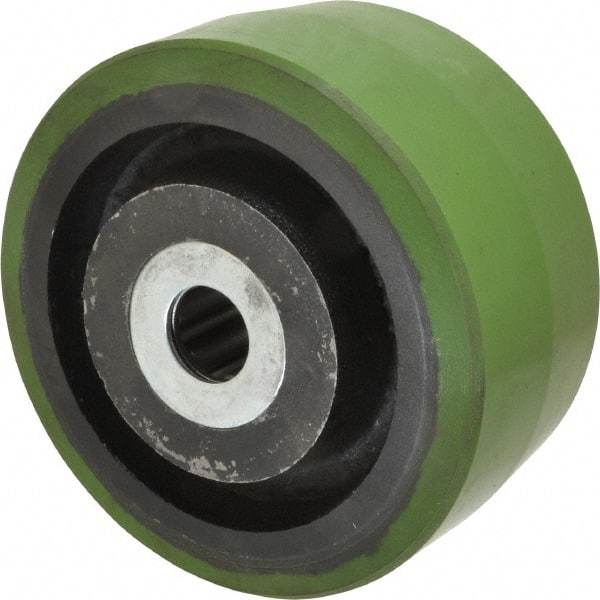 Albion - 6 Inch Diameter x 3 Inch Wide, Polyurethane Caster Wheel - 2,040 Lb. Capacity, 3-1/4 Inch Hub Length, 1 Inch Axle Diameter, Roller Bearing - Eagle Tool & Supply